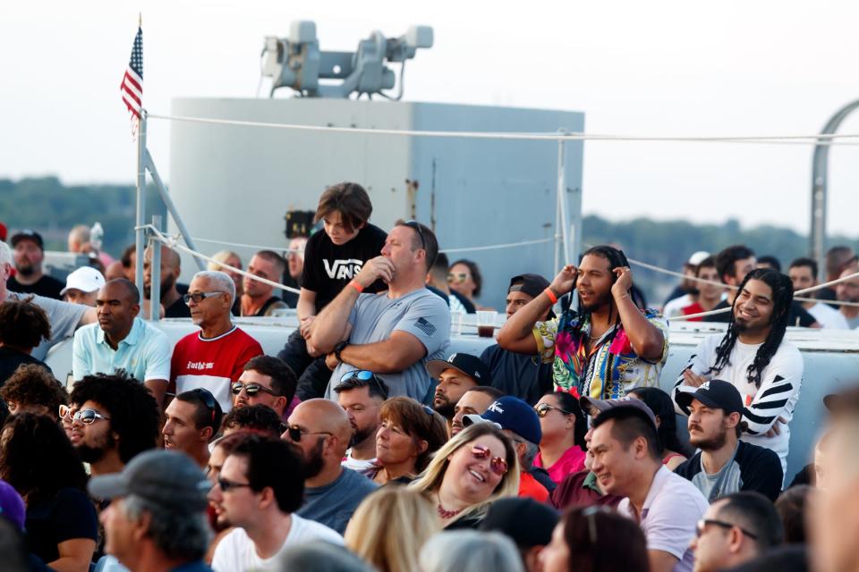 A capacity crowd enjoyed the Battle on the Battleship boxing show aboard the USS Massachusetts on Aug. 20, 2022.
