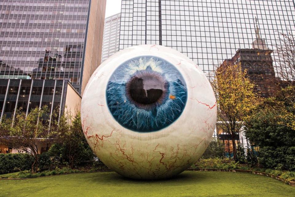 Headington has had a hand in more than a dozen design-centric destinations in downtown Dallas, and, most arrestingly, a public park with a 30-foot-tall bloodshot eyeball by the sculptor Tony Tasset.