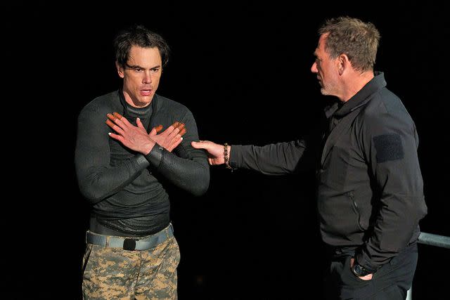 <p>Pete Dadds/ FOX</p> Tom Sandoval with Jason Fox in "Special Forces" Oct. 9 episode