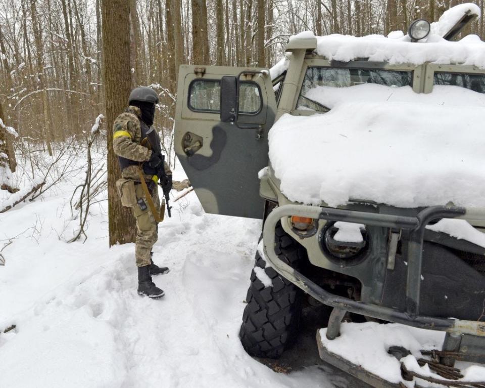 abandoned Russian vehicle