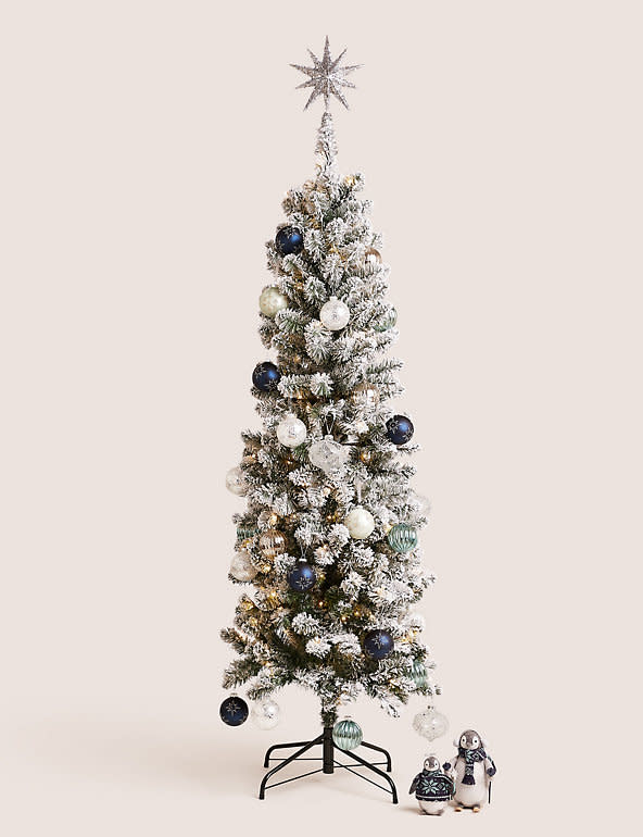 6ft Lit Slim Snowy Christmas Tree. (Marks & Spencer)