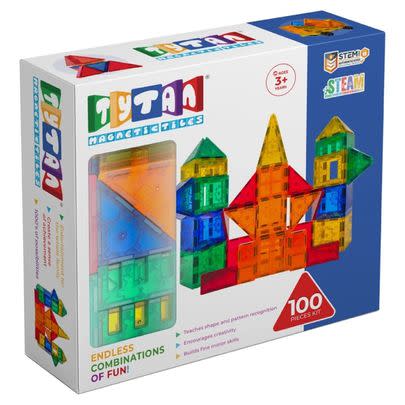 Magnetic toy tiles for kids 3 and up