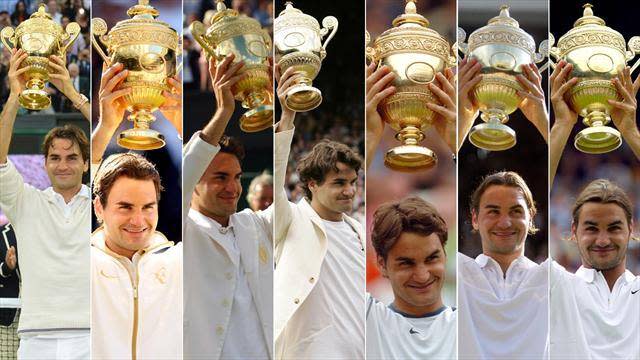 Roger Federer has a chance of winning a record eighth title at Wimbledon this year