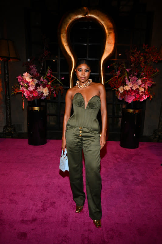 Gabrielle Union at the Schiaparelli and Neiman Marcus Cocktail Event at the John Sowden House on October 12, 2023 in Los Angeles, California.<p>Michael Buckner/Getty Images</p>