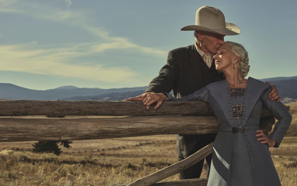 Harrison Ford and Helen Mirren in the Yellowstone prequel 1923