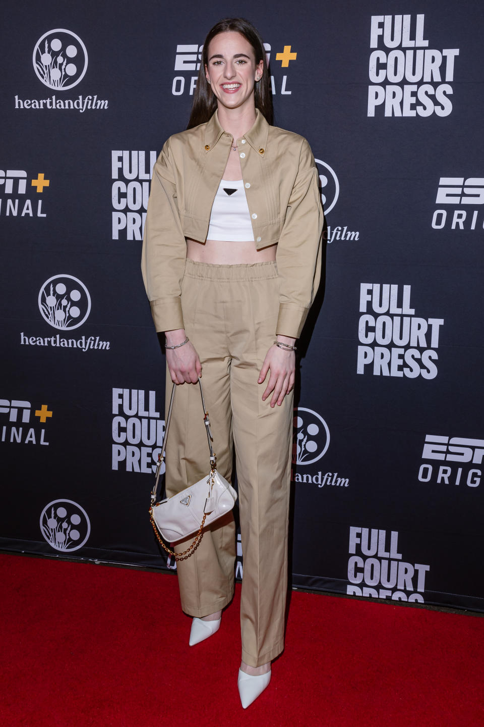 INDIANAPOLIS, INDIANA - MAY 6:  Caitlin Clark attends the ESPN+ Full Court Press premiere at The Tobias Theater at Newfields on May 6, 2024 in Indianapolis, Indiana. (Photo by Michael Hickey/Getty Images)