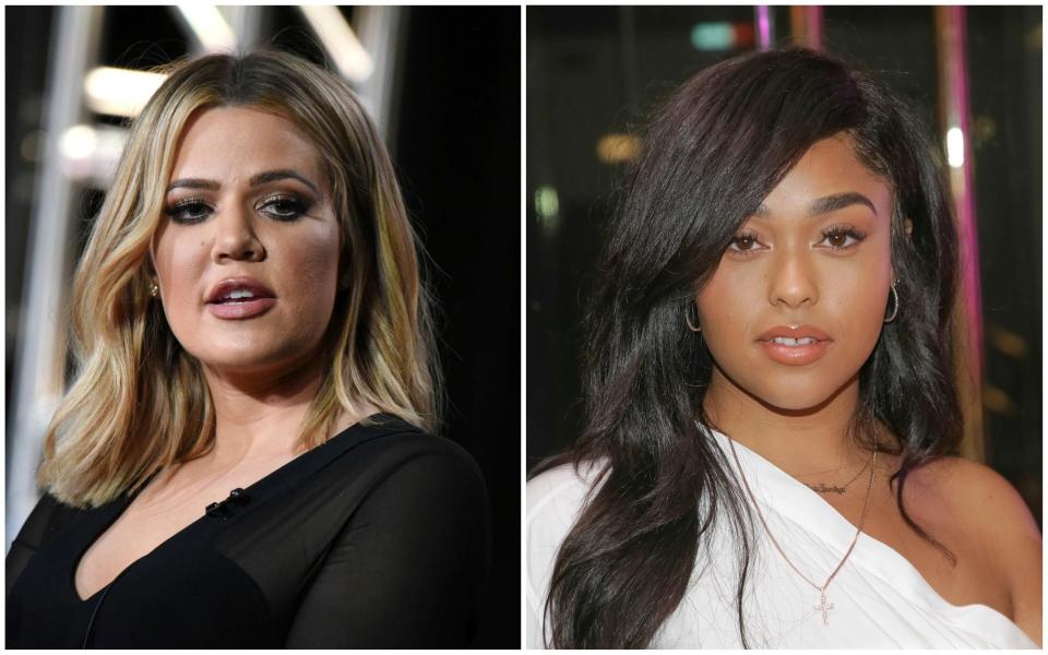 Khloe Kardashian, left, and Jordyn Woods, right, shared an ugly back-and-forth after rumors emerged that Tristan Thompson, the father of Kardashian's baby, had cheated with Woods.