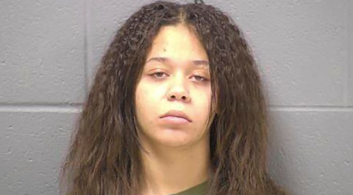 Kyleigh Cleveland, 21, the girlfriend of Romeo Nance who is suspected of killing eight people in Joliet, Illinois on Sunday (Joliet Police Department)