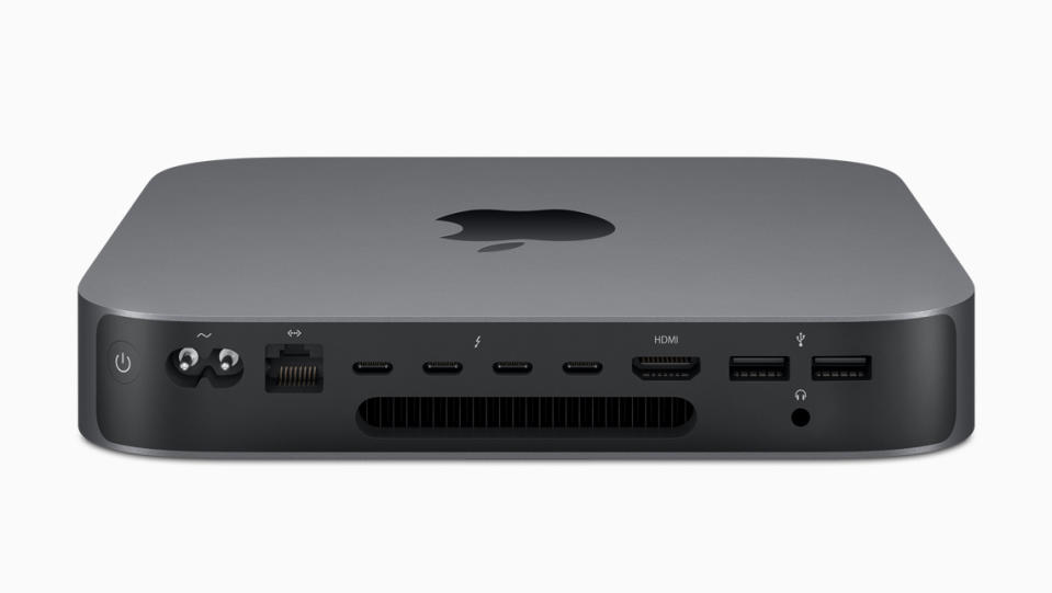 Apple has loaded up the mini with a slew of connection ports that will let you do everything from connect an external graphics card to run several minis as a server.