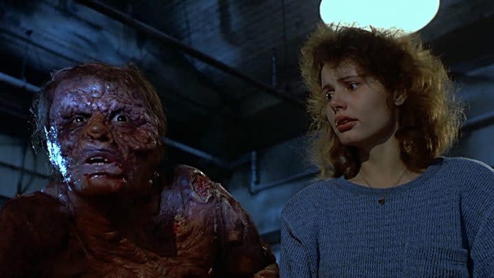 Jeff Goldblum and Geena Davis star in The Fly.