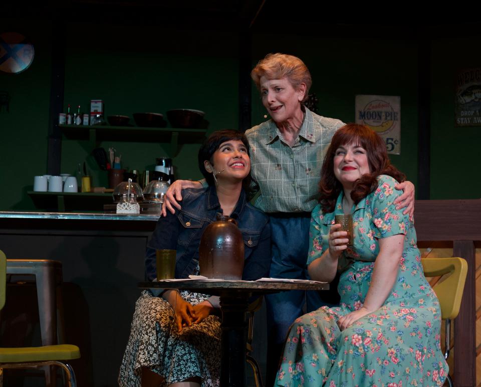 Dani Vazquez, left, Sandra Karas, center, and Jennifer Bishop in the Savannah Repertory Theatre production of 'The Spitfire Grill.'