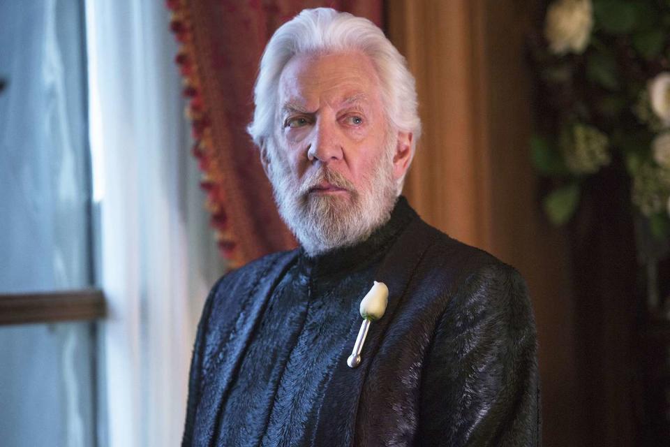 <p>Lionsgate/Color Force/Kobal/Shutterstock </p> Donald Sutherland The Hunger Games - Mockingjay - Part 2