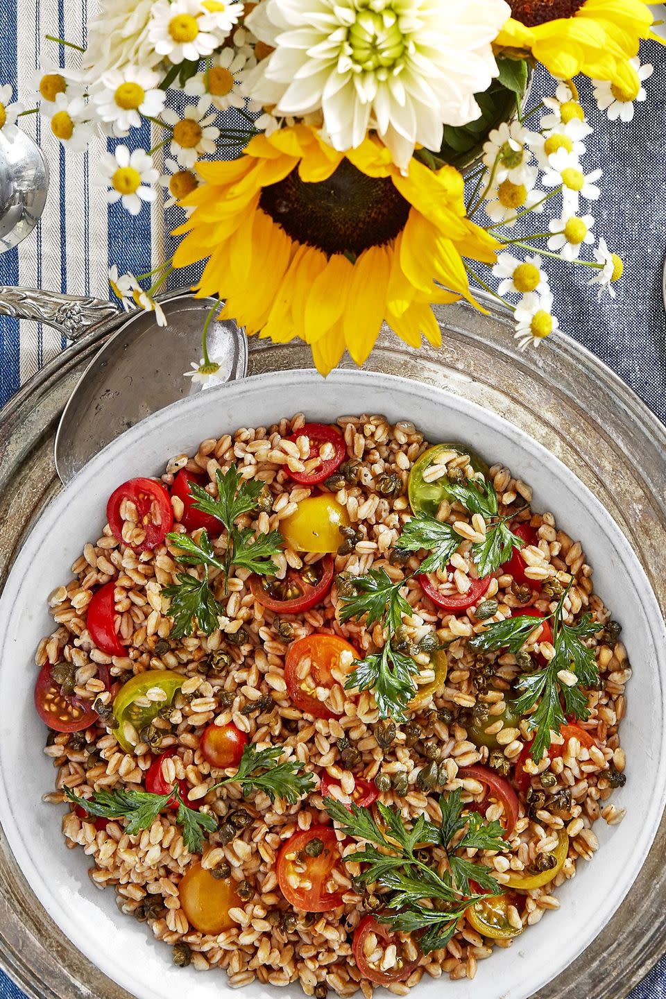 40) Farro-and-Tomato Salad with Crispy Capers