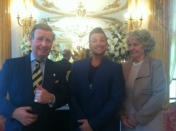 Celebrity photos: Peter Andre starred in a This Morning commercial this week, along with some royal family look-a-likes. He tweeted this photo of him with ‘Charles and Camilla’.
