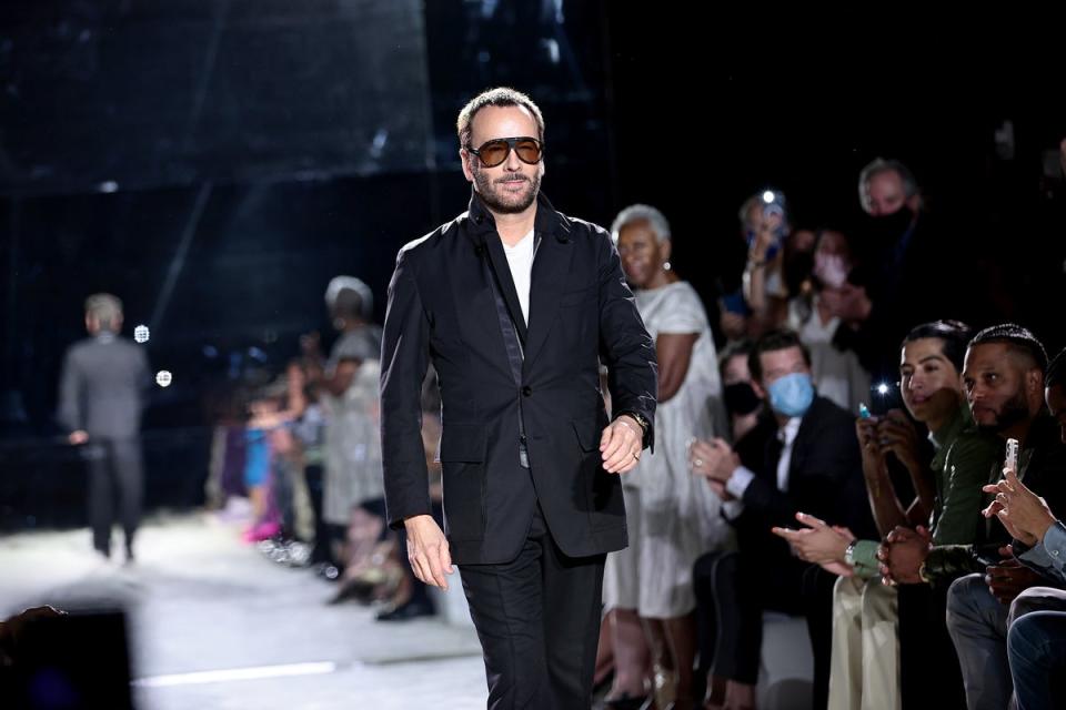 Tom Ford on the runway during NYFW September 2021 (Dimitrios Kambouris/Getty Images for NYFW: The Shows)