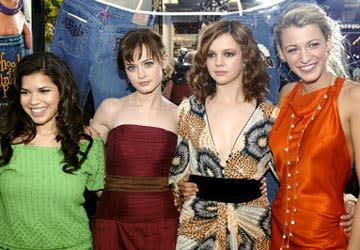 America Ferrera , Alexis Bledel , Amber Tamblyn and Blake Livley at the Hollywood premiere of Warner Bros. Pictures' The Sisterhood of the Traveling Pants