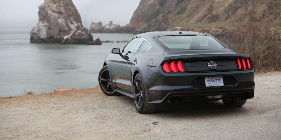 <p>This car is fast. Holy hell is this car fast. 480 horsepower in a Mustang GT is a ton. Just eight years ago, the Mustang GT made 300 horsepower. Now we’re at 480 without forced induction? MURRICA. From someone who drives an old-school 5.0 around, the smoothness of this engine at high-RPM, and the newest Coyote’s willingness to rev, is borderline exotic. It sounds brilliant, deep, punchy, and never droning, all over the rev range, and its overrun exhaust blasts aren’t as digital as you’ll find in all the new Porsches.</p><p>The powerband begins a bit higher than the Camaro SS or other LT-powered cars, but the tradeoff is it’s happier to rev out and stay up at the top of the range. Now, that’s not to say it has nothing down low; you can practically lug the engine below 2,000 if you really wanted and still keep the car moving slowly. But the gearing is spot on to match the revvy nature of the engine. My home canyons are all third gear, same as a Porsche 911 GT3. By my estimate, third is good for as low as 30 or as high as around 107-109 mph in the Bullitt.</p><p><em>Read the rest of Matt Farah's review of the Bullitt Mustang <a href="https://www.roadandtrack.com/new-cars/first-drives/a22669361/2019-ford-mustang-bullitt-first-drive-review/" rel="nofollow noopener" target="_blank" data-ylk="slk:here;elm:context_link;itc:0;sec:content-canvas" class="link ">here</a>. </em><br></p>