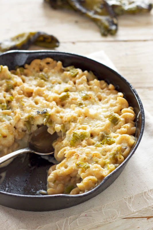 <p>Recipe Runner</p><p>Smokey-hatched green chiles turn this mac and cheese into a spicy and flavorful treat for your tastebuds!</p><p><strong>Get the recipe: <a href="https://reciperunner.com/green-chile-mac-cheese/" rel="nofollow noopener" target="_blank" data-ylk="slk:Green Chile Mac Cheese;elm:context_link;itc:0;sec:content-canvas" class="link ">Green Chile Mac Cheese</a></strong></p>