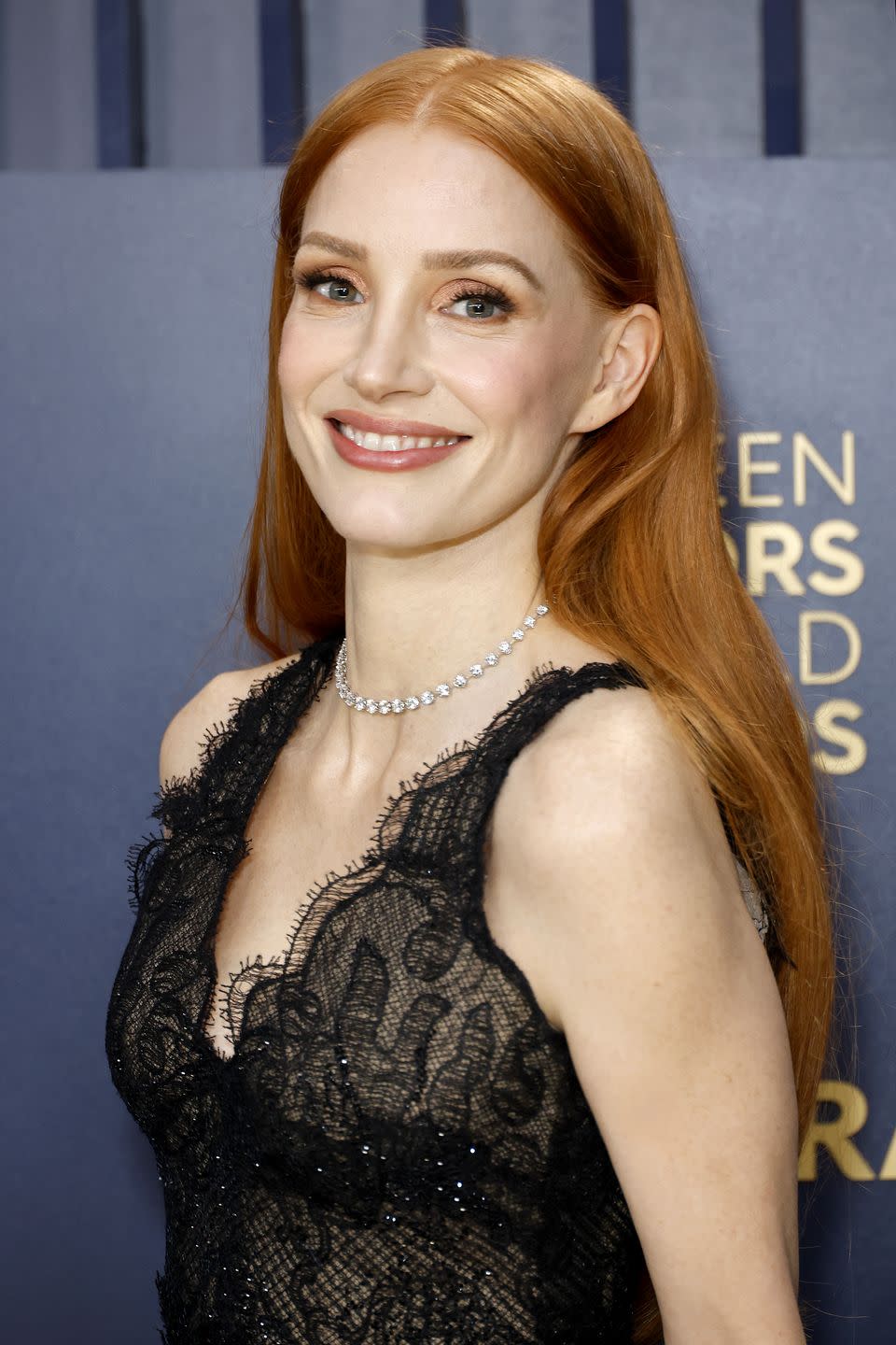 los angeles, california february 24 jessica chastain attends the 30th annual screen actors guild awards at shrine auditorium and expo hall on february 24, 2024 in los angeles, california photo by frazer harrisongetty images