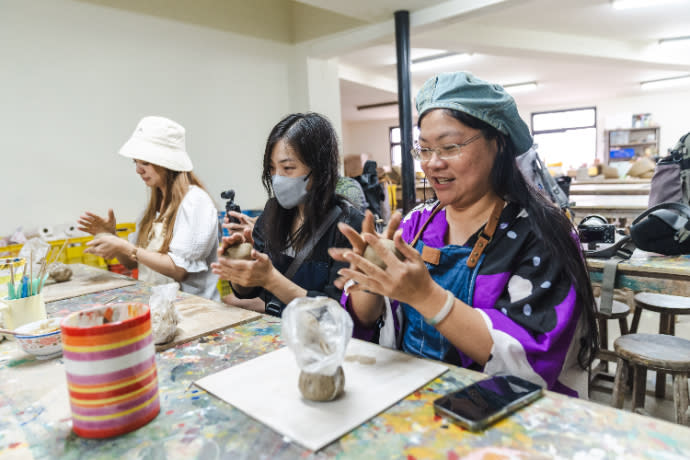 苗栗五榖文化村提供陶藝課程與彩繪陶藝等體驗。圖：國立臺灣工藝研究發展中心提供