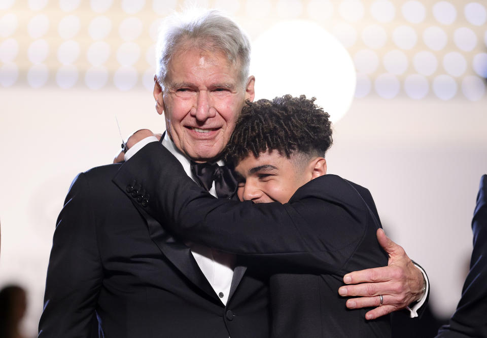 Harrison Ford and Ethann Isidore