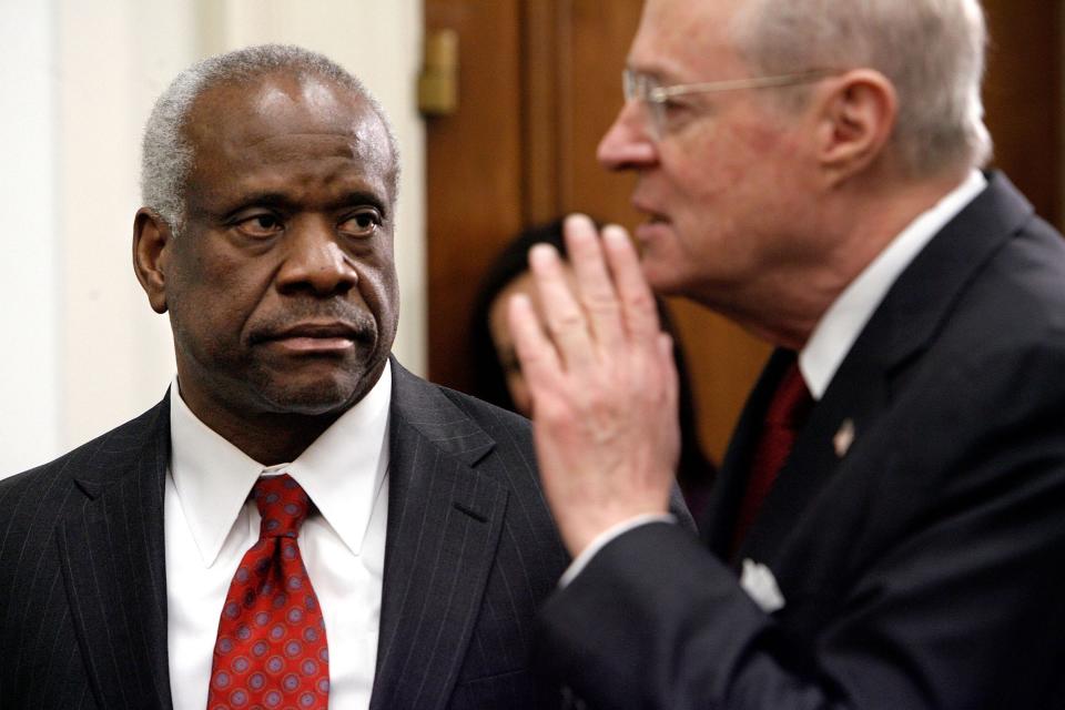 Clarence Thomas and Anthony Kennedy in 2008.