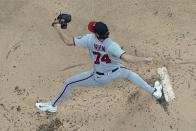 Washington Nationals starting pitcher Jake Irvin throws during the first inning of a baseball game against the Milwaukee Brewers Friday, Sept. 15, 2023, in Milwaukee. (AP Photo/Morry Gash)