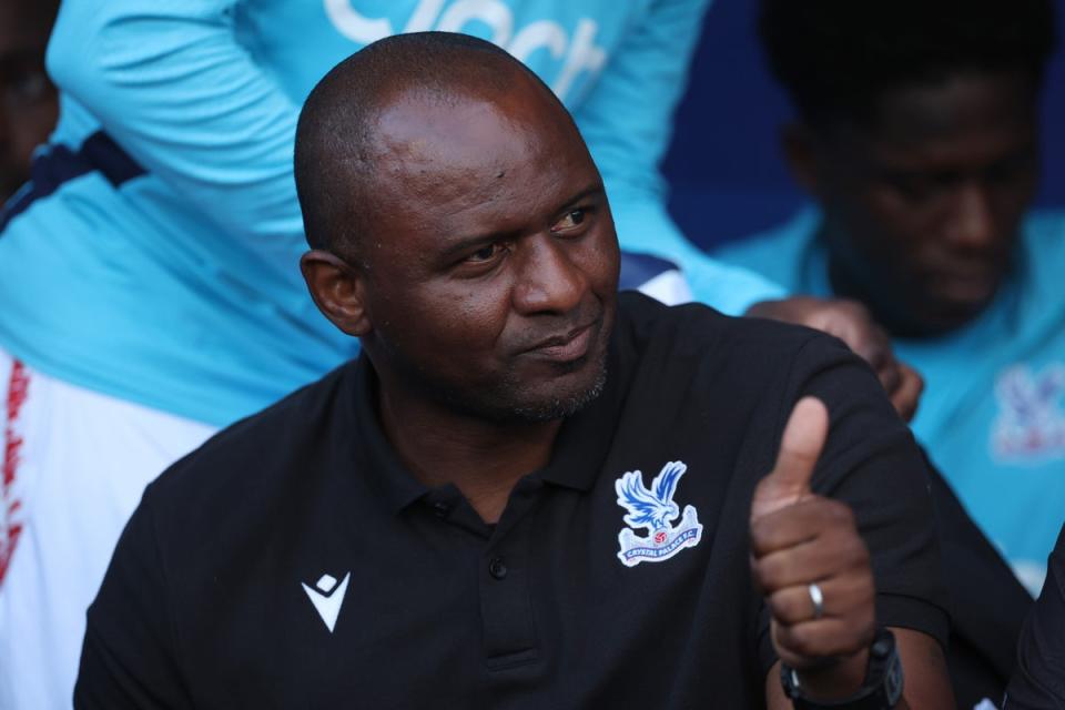 Patrick Vieira is relaxed about Wilfried Zaha’s future  (Getty Images)