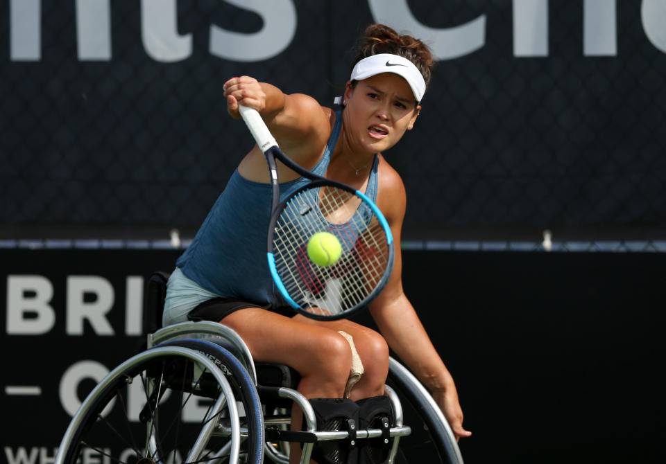 Dana Mathewson at the 2019 LTA British Open Wheelchair Tennis Championships