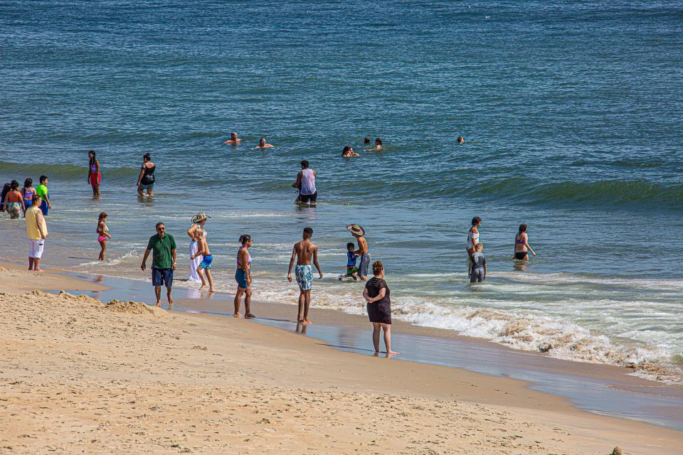 Thousands play in Ocean City Friday, Sept. 3, 2021, for Labor Day Weekend to enjoy the last holiday of the summer. The Jellyfish Festival was held on the beach Saturday and Sunday with 10 bands playing both days. 