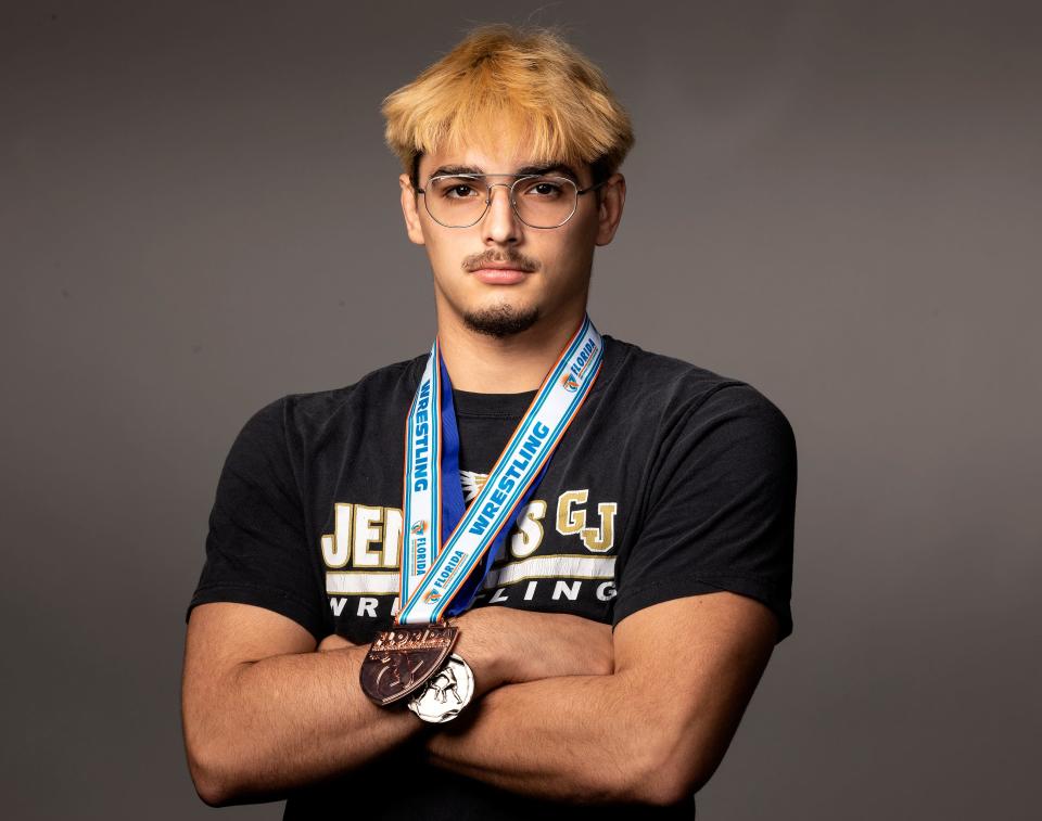 All County Wrestling - George Jenkins High School -Timothy Peoples in Lakeland Fl. Thursday March 22, 2024.
Ernst Peters/The Ledger