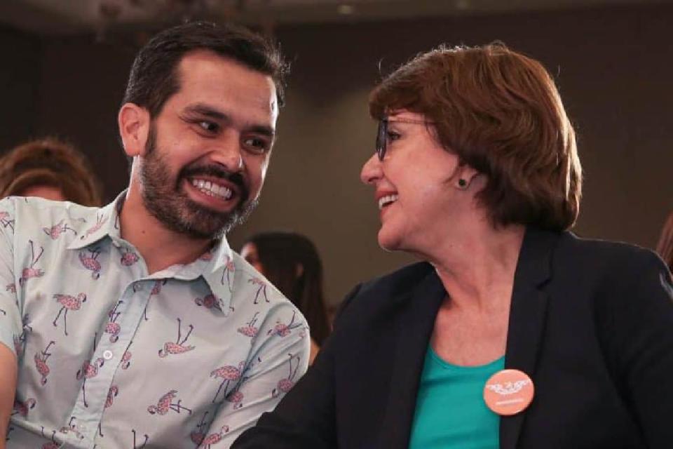 Jorge Álvarez Máynez, candidato presidencial de Movimiento Ciudadano (MC), y la legisladora Patricia Mercado.