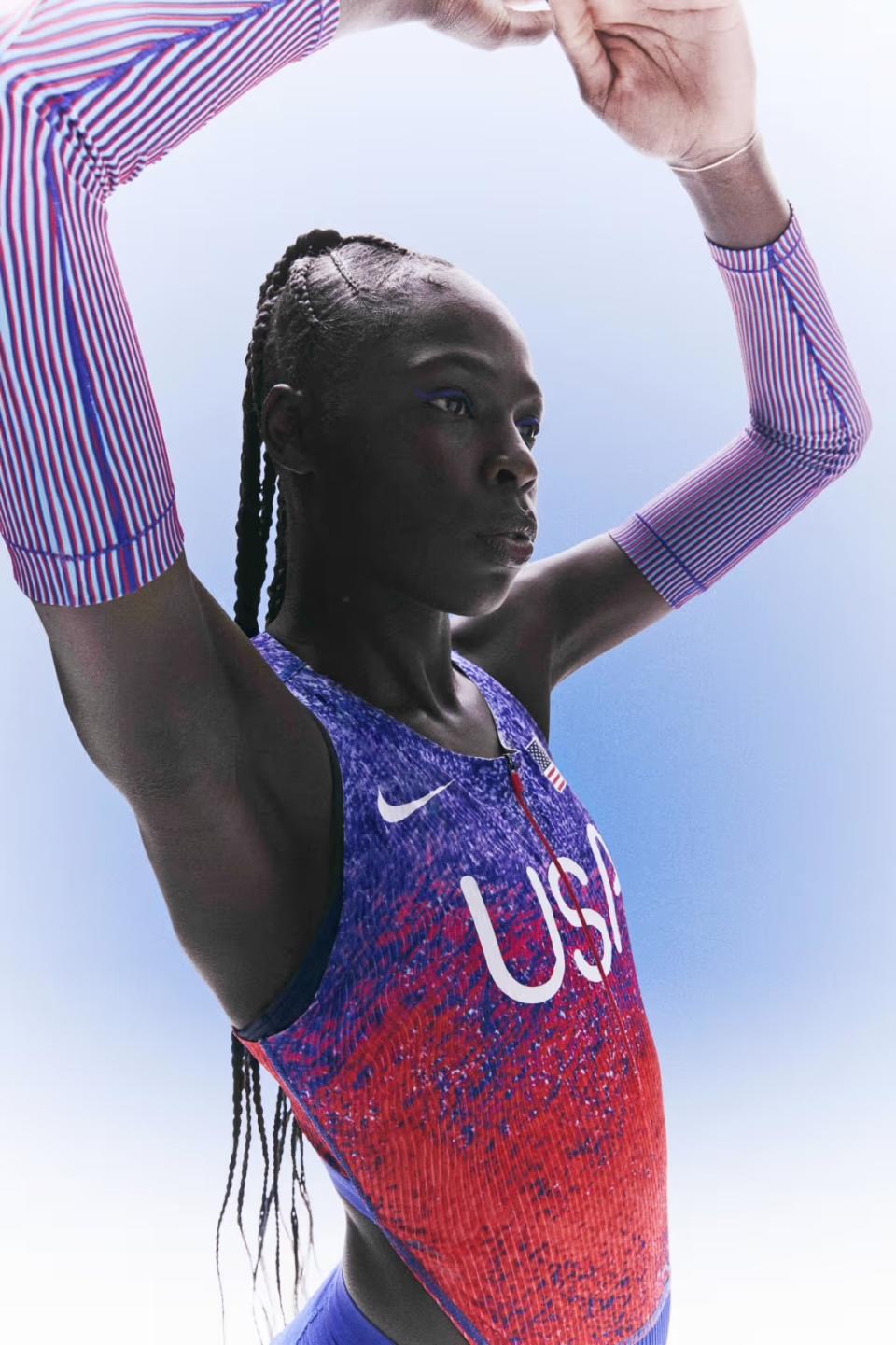 Team USA's Athing Mu models Nike's Paris 2024 track and field kit, sportswear, Olympics, athlete