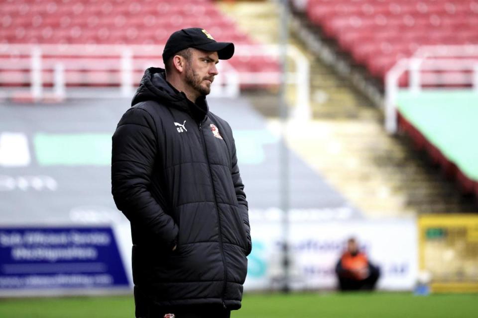 Gunning frustrated by Swindon performance <i>(Image: Callum Knowles)</i>