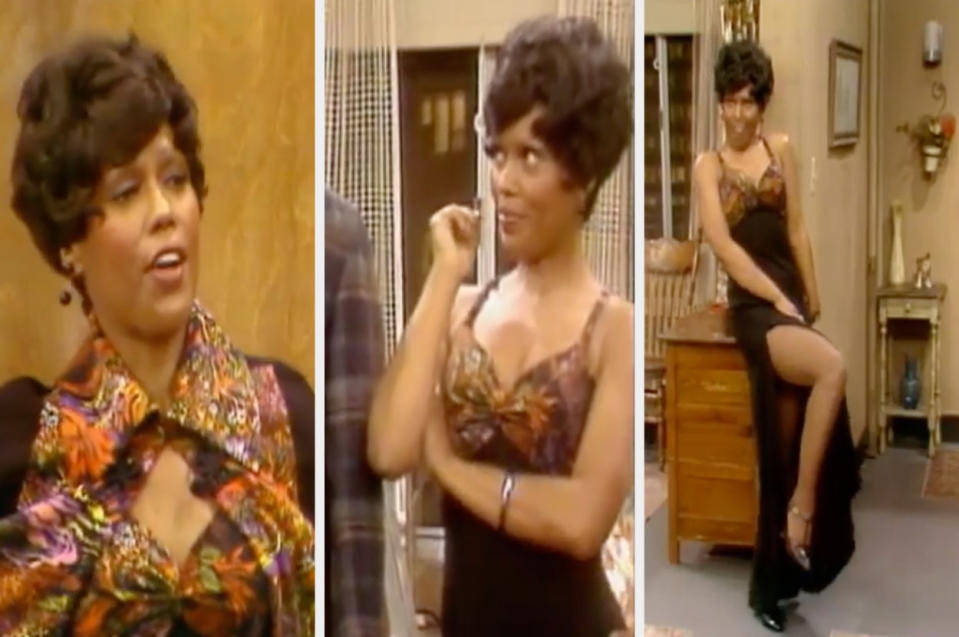 Willona shows off her date night dress on "Good TImes"