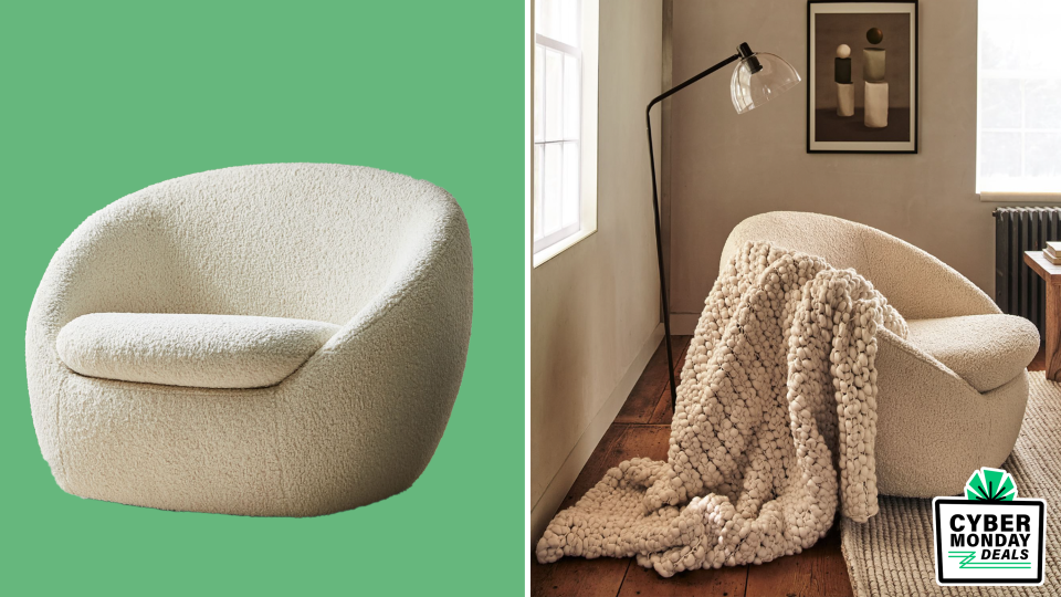 Get cozy with this chair during West Elm's Cyber Monday sale.