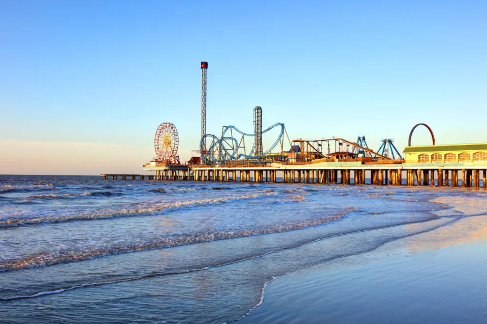 Galveston Island Historic Pleasure Pier is a Pleasure pier in Galveston via Getty Images