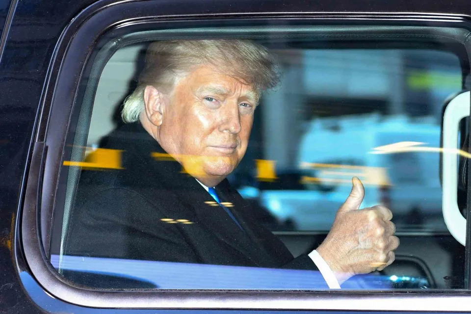 James Devaney/GC Images Donald Trump leaves Trump Tower in Manhattan on March 9, 2021