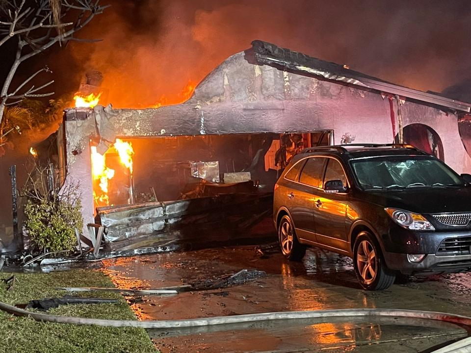 A Merritt Island home "suffered significant damage" after a fire early Saturday morning, fire rescue crews said.