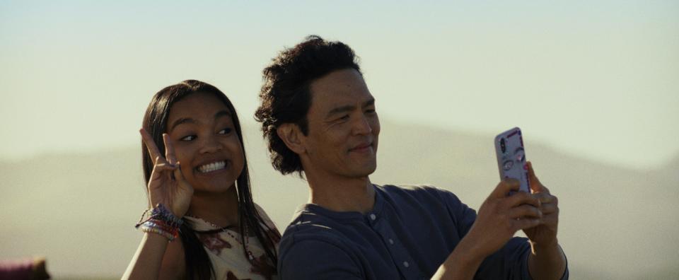 John Cho plays a father who goes on a road trip with his daughter (Mia Isaac) in the heartfelt drama "Don't Make Me Go."