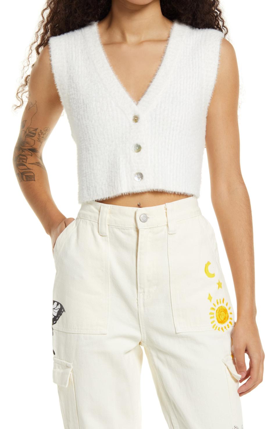 Clueless Crop Sweater Vest