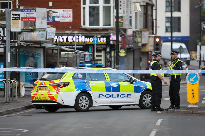 A cordon was put in place on Slade Lane