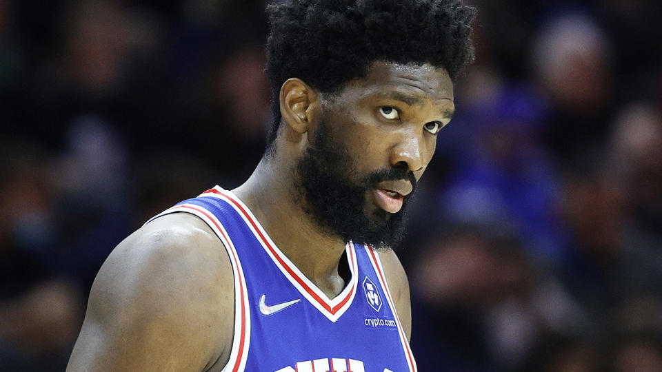 Joel Embiid says he was left shaken by the severe effects of his illness after contracting Covid-19 several weeks ago. (Photo by Tim Nwachukwu/Getty Images)