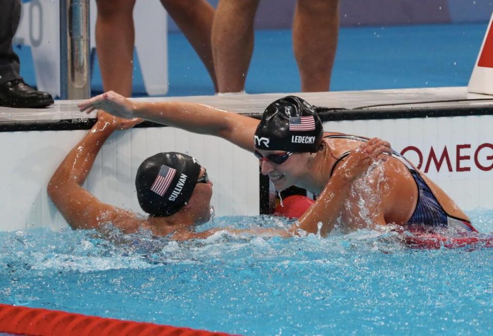 33) Team USA takes first and second in the women's first ever 1500 individual race