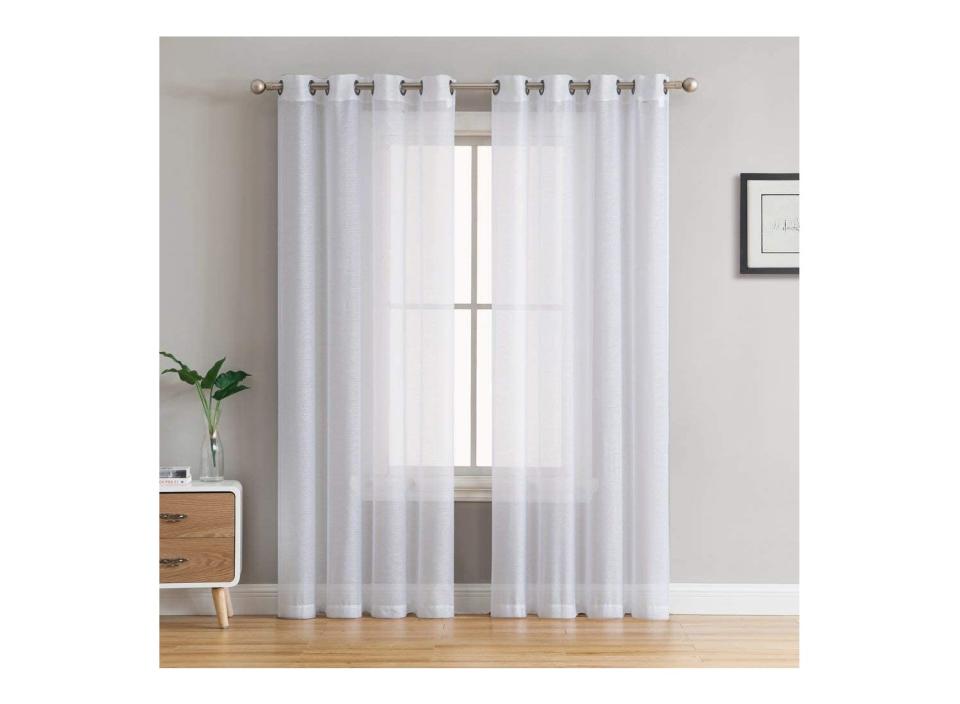 a semi sheer voile light filtering window curtain