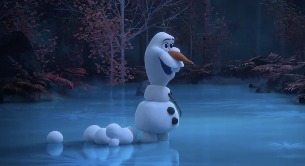 At home with Olaf. (Disney)