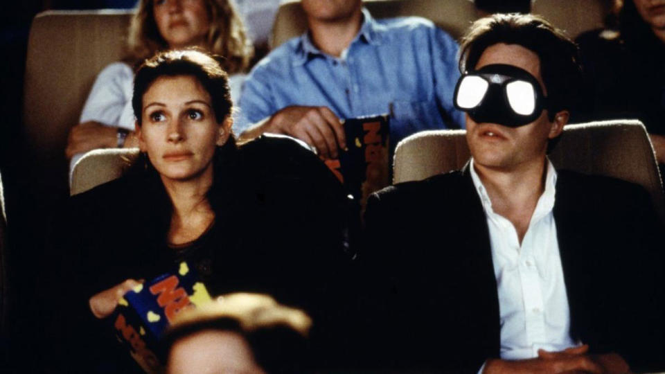 Julia Roberts and Hugh Grant at the movies.