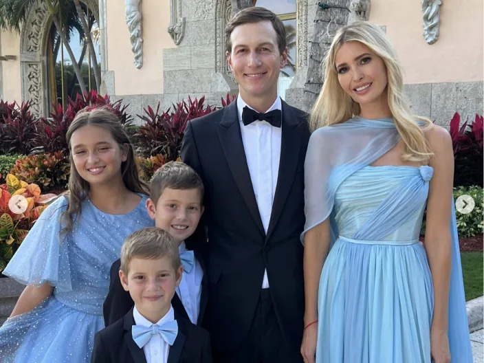 Ivanka Trump and her family attended Tiffany Trump's wedding in Palm Beach, Florida, on Saturday.