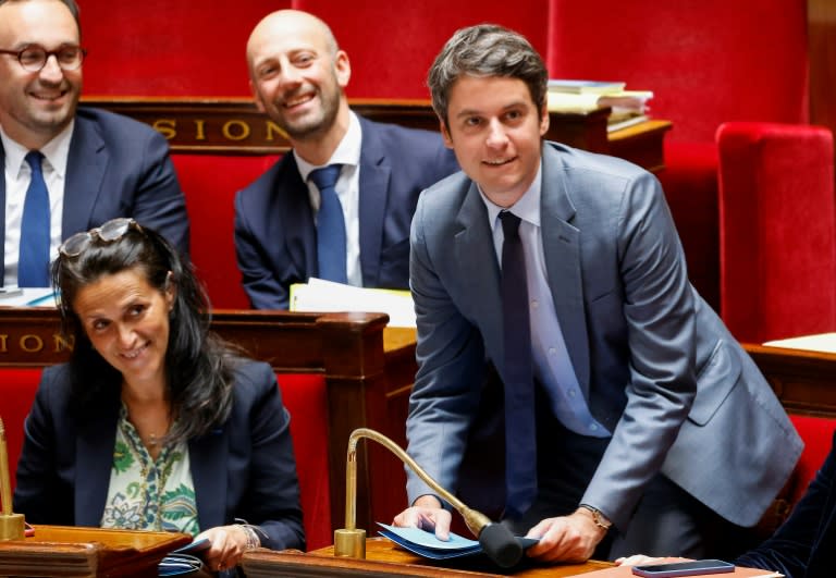 El primer ministro de Francia, Gabriel Attal, en un debate en la Asamblea Nacional, en París, el 3 de junio de 2024 (Ludovic Marin)