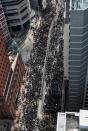 Demonstration demanding Hong Kong's leaders to step down and withdraw the extradition bill, in Hong Kong